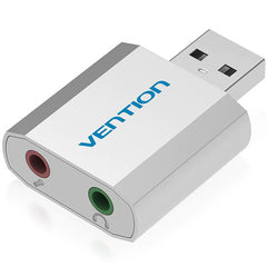 Vention S13 USB External Sound Card (Silver)
