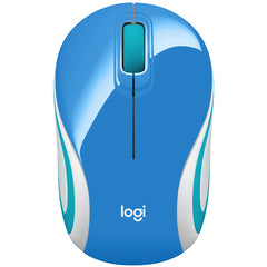 Logitech M187 Mini Ultra Portable Wireless Mouse (Blue)
