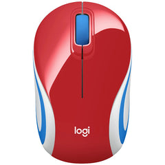 Logitech M187 Mini Ultra Portable Wireless Mouse (Bright Red)