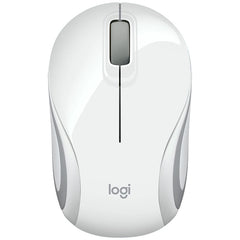 Logitech M187 Mini Ultra Portable Wireless Mouse (White)